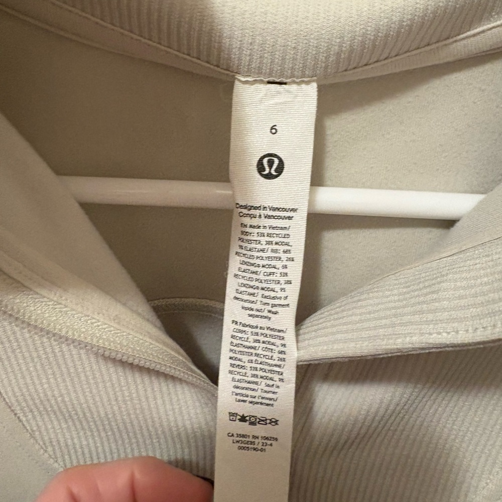 Lululemon brushed Softsteme half-zip pullover whi… - image 11